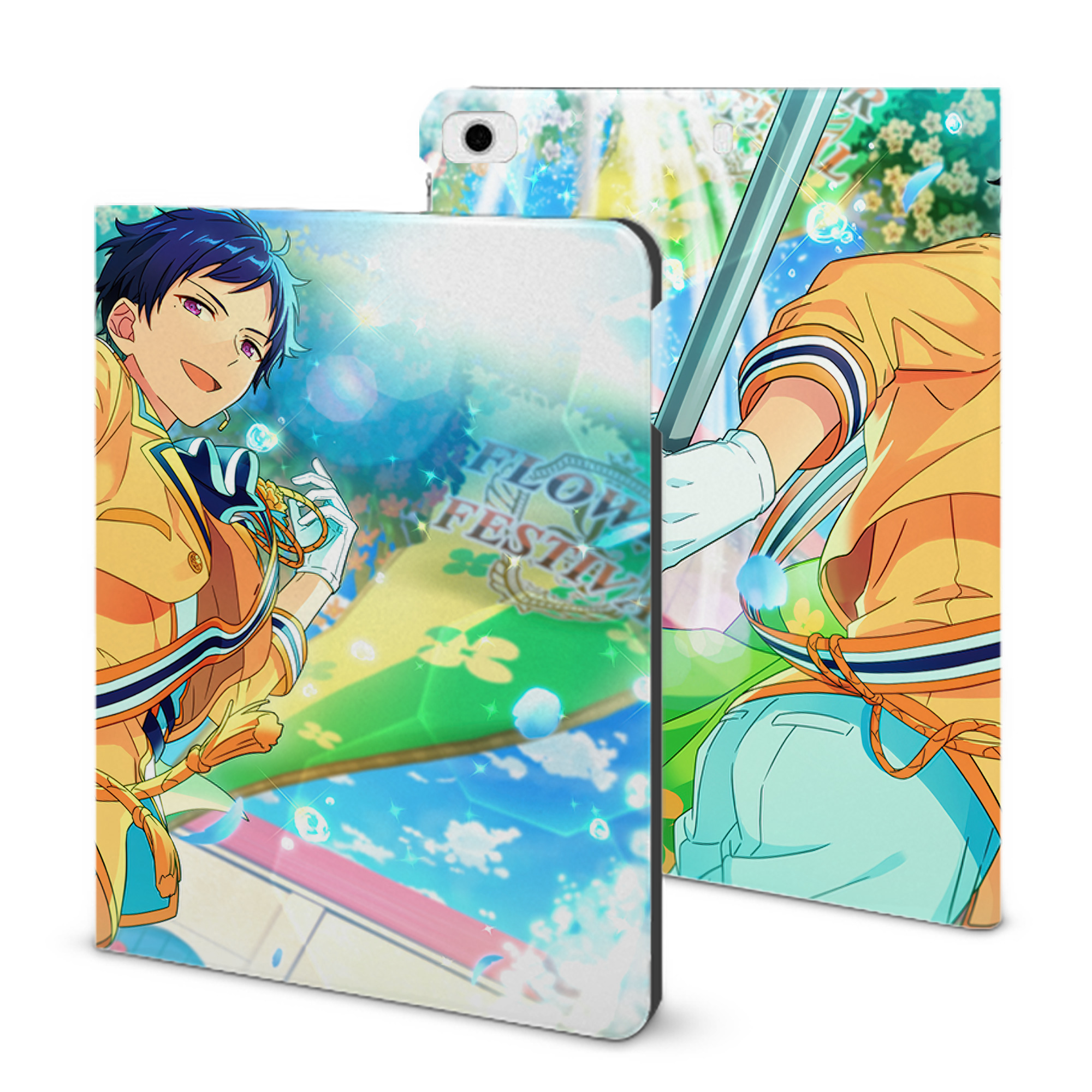 （画像用） あんさんぶるスターズ! Ensemble Stars IPad ケース ブック型 PUレザー TPU 耐衝撃 軽量 薄型 ペン収納なし 全面保護 IPad 各モデル対応